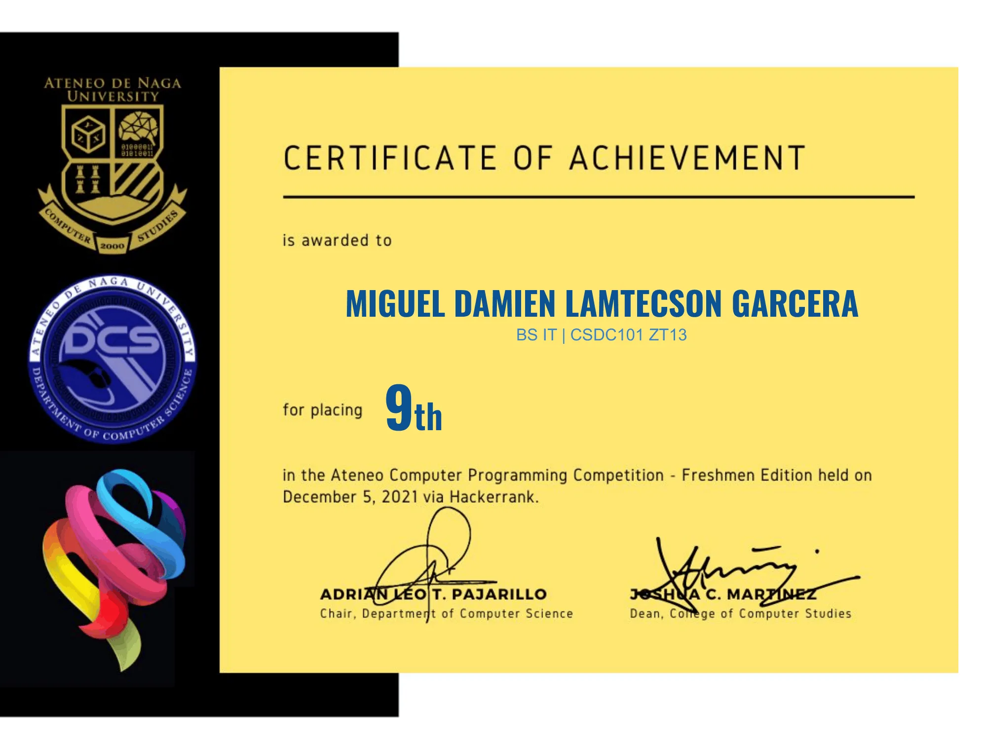 Ateneo Freshmen Computer Programming Competition — photo 1